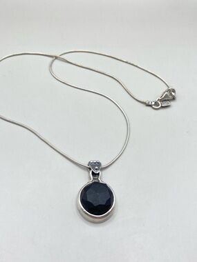 Silpada Silver Black Onyx Pendant Necklace